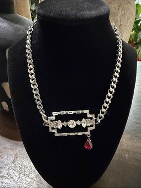 NIB Joomi Lim Femme Fatale Rhodium Plated Swarovski Crystal Necklace
